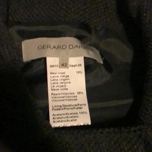 Gerard Darel double breasted grew long sleeve wool waist jacket 42 - Picture 3 of 3